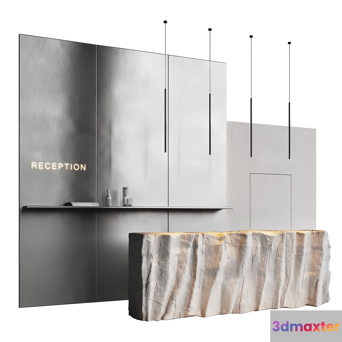 Reception desk natural rock
