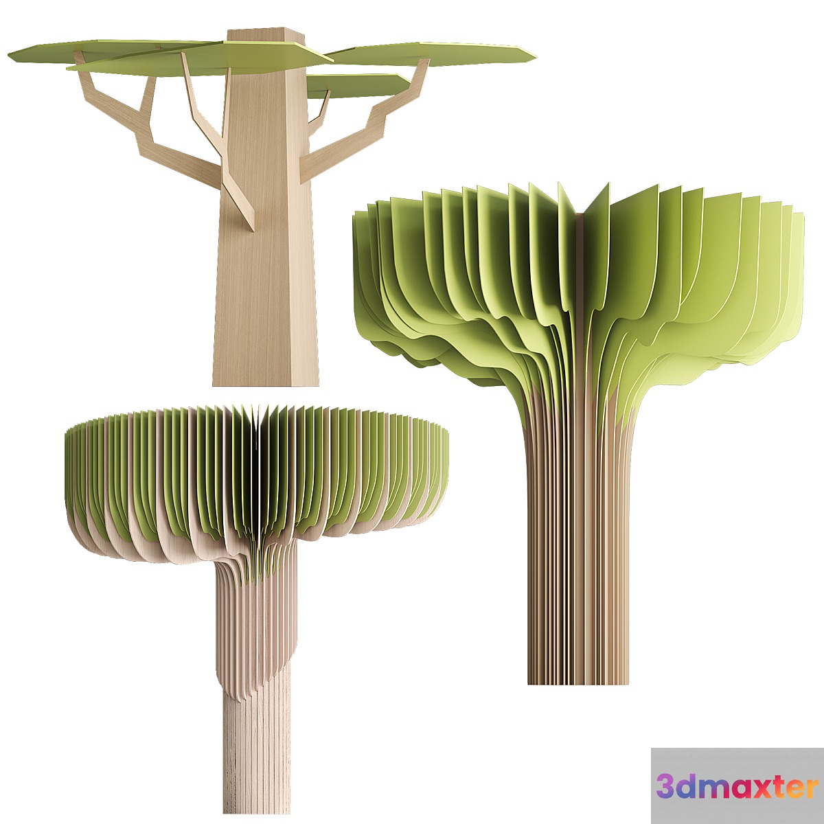 Trees for the play area 3D Max