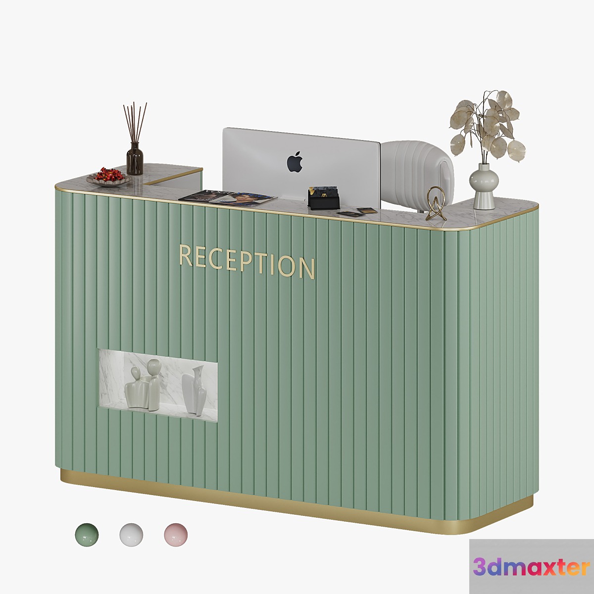 Reception Square Beauty Salon 3D Max