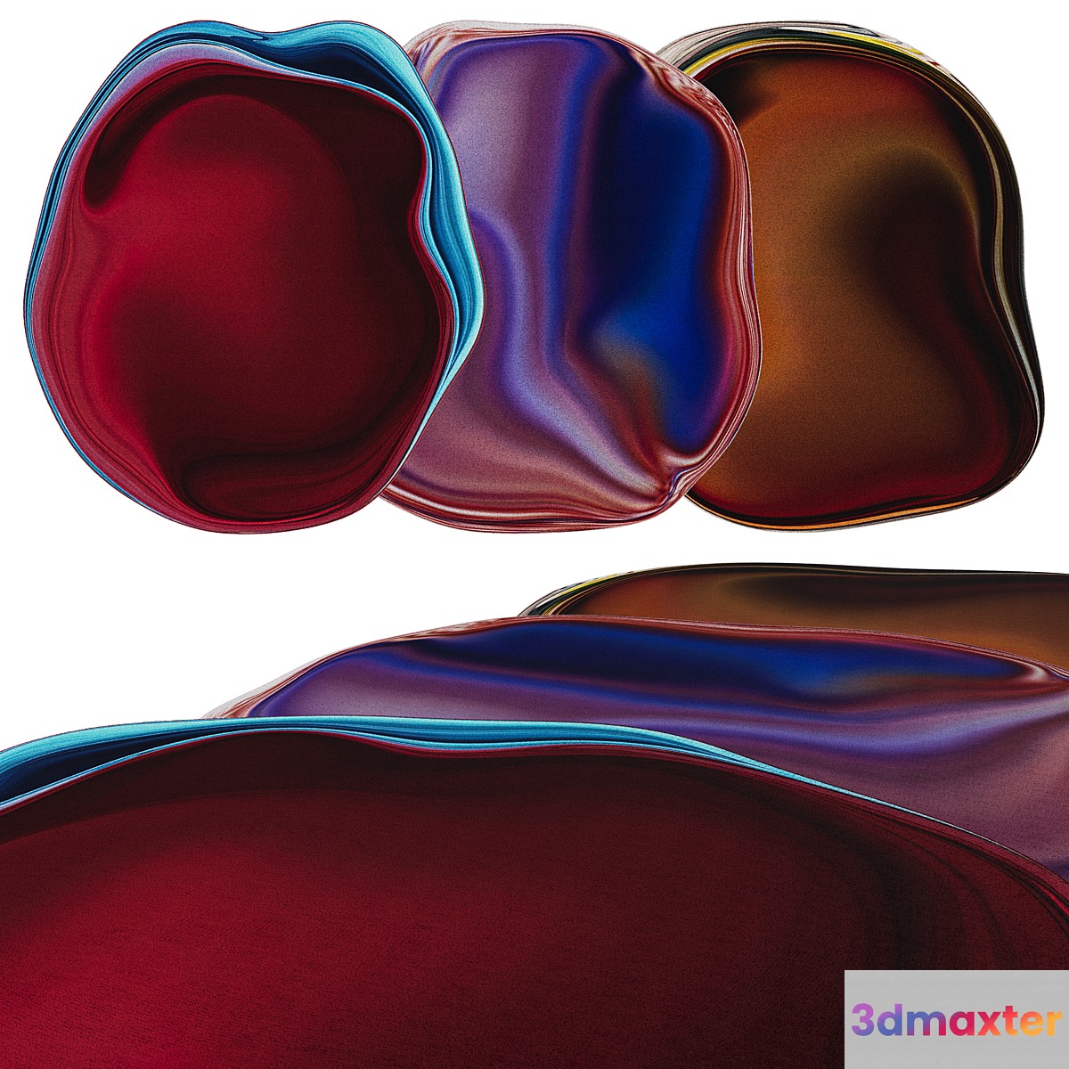 A set of Moooi carpets from the Mixing Pixels collection 3D Max