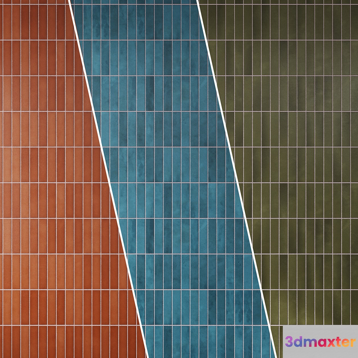 Tile Makoto Matte Ceramic Wall Set 07 3D Max