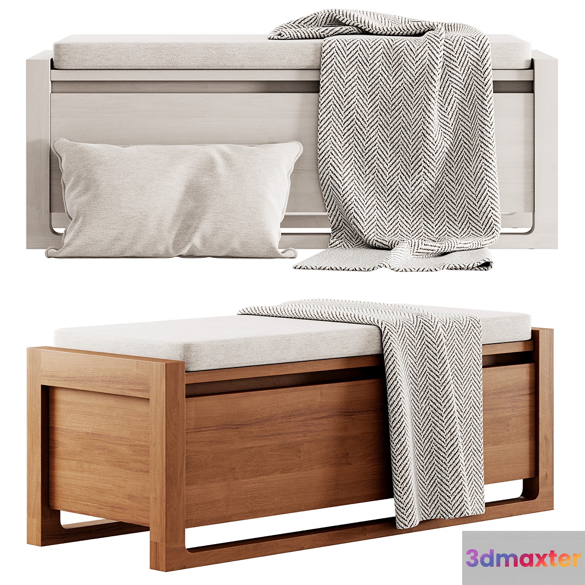 Matera Storage Bench Cushion by Design Within Reach 3D Max