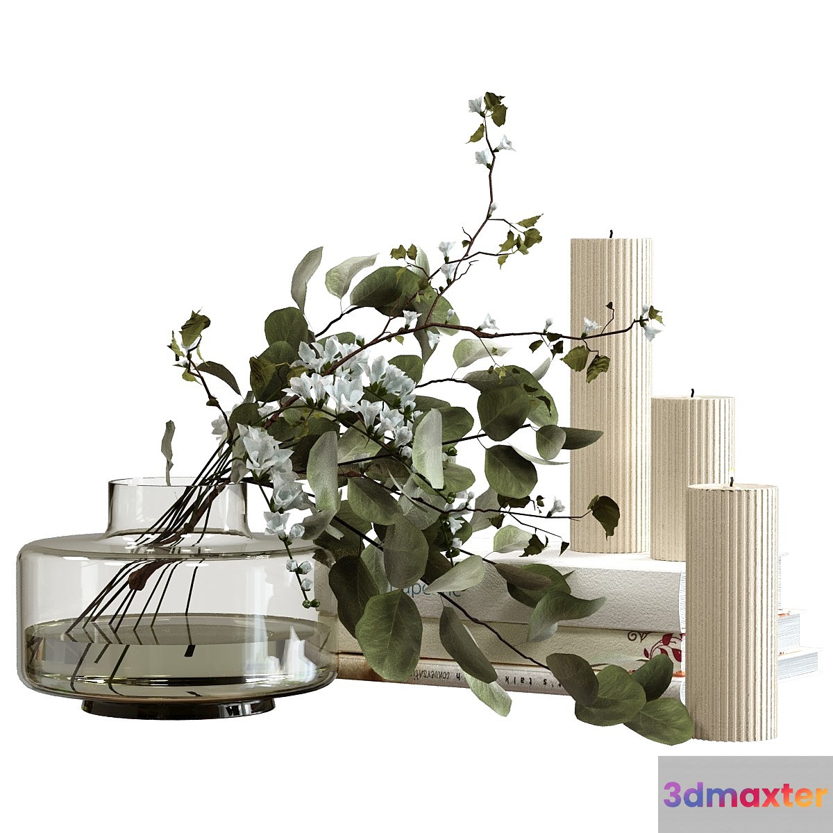 Decorative set with candles 3D Max