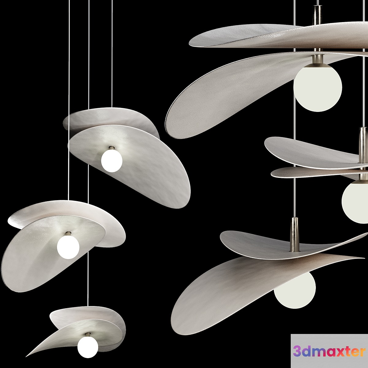Luciole Ceramic Pendant Light by La Vie - No.2 3D Max