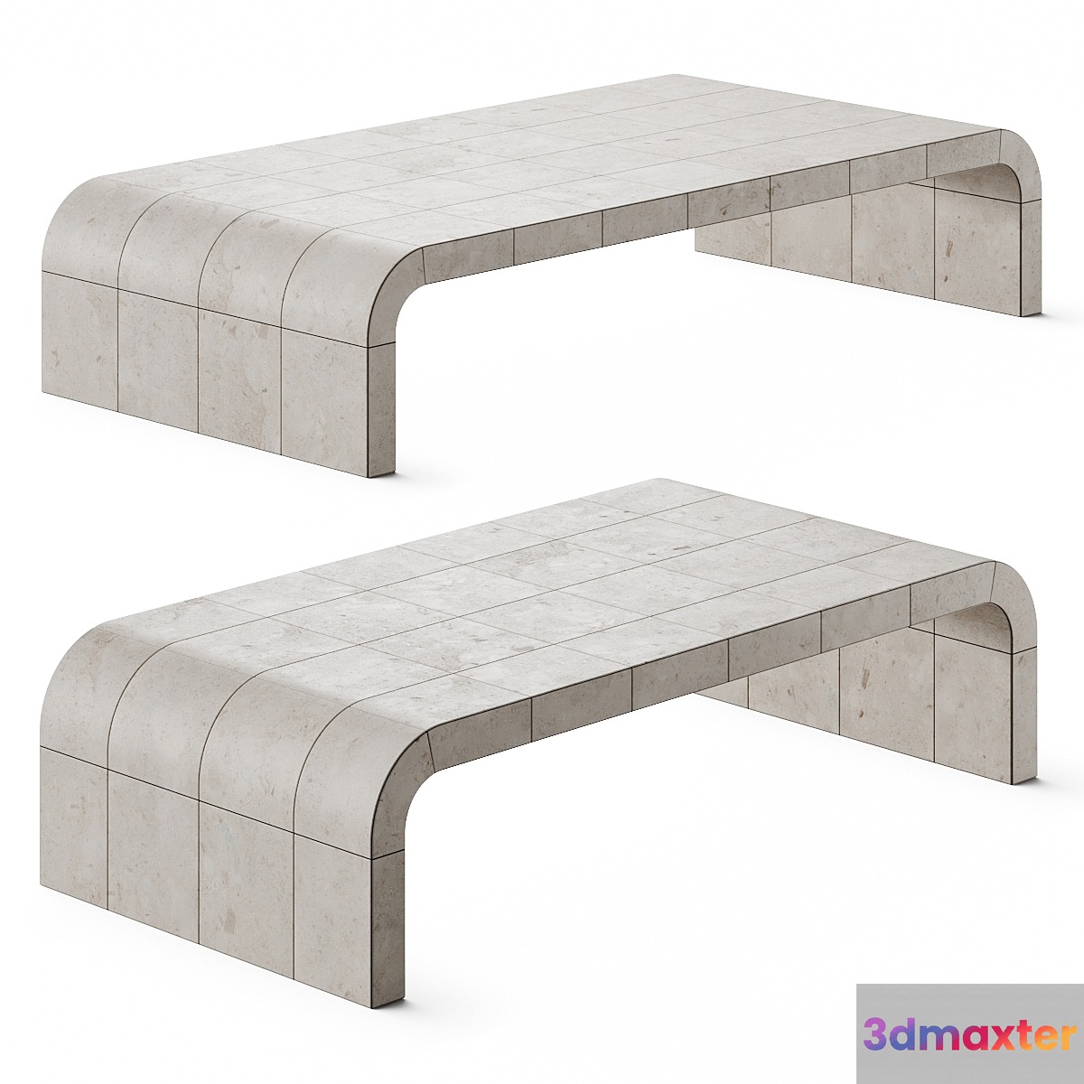 Restoration Hardware Lucien Parchment Coffee Tables 3D Max