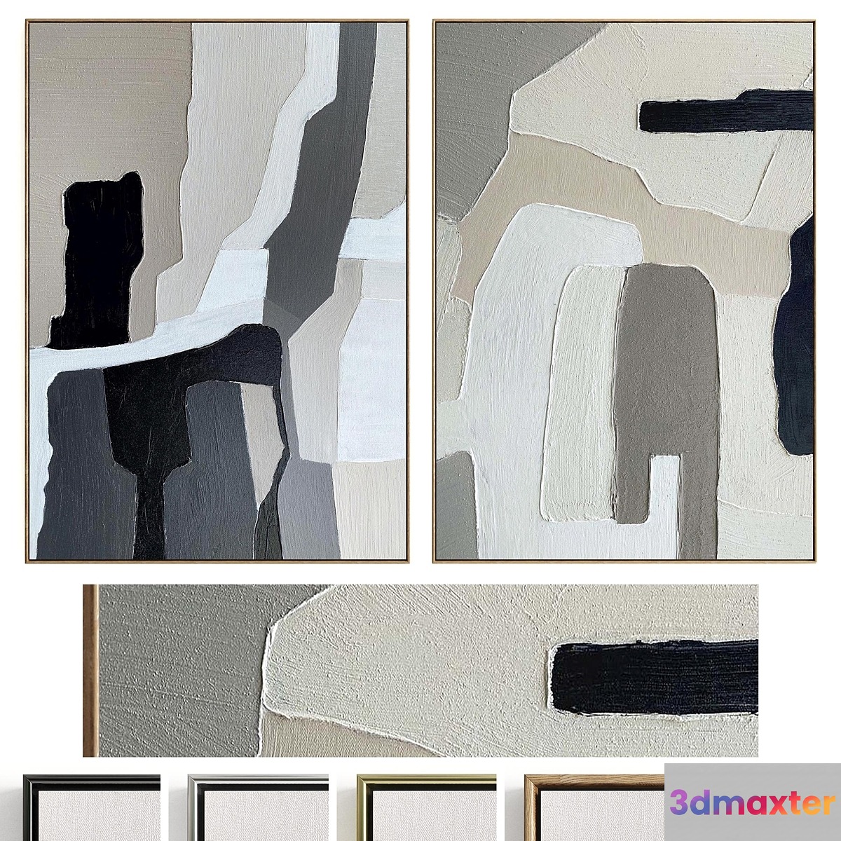 Plaster Two Photo Frame D-535