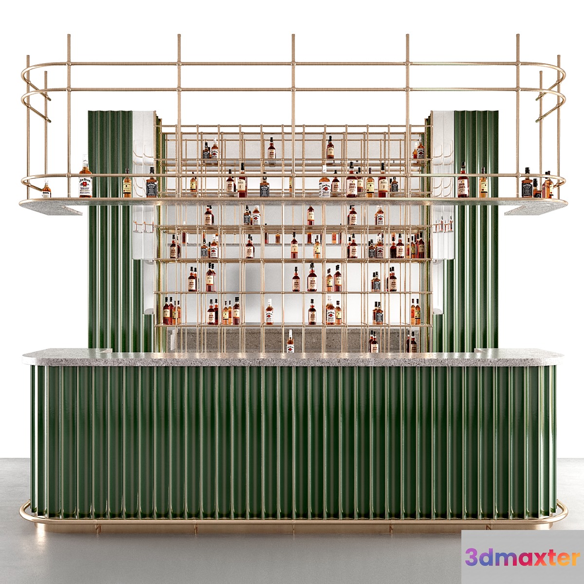 bar counter 3D Max