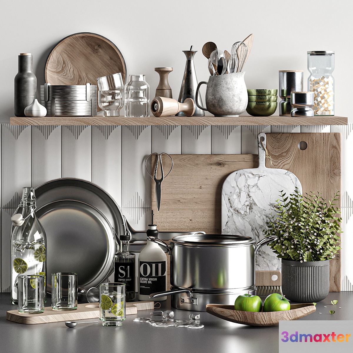 kitchen accessories 023 3D Max