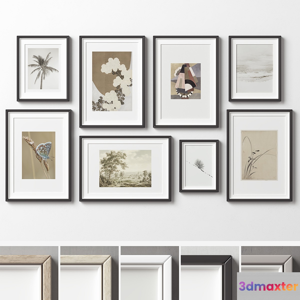 Picture Frames Set -450 3D Max