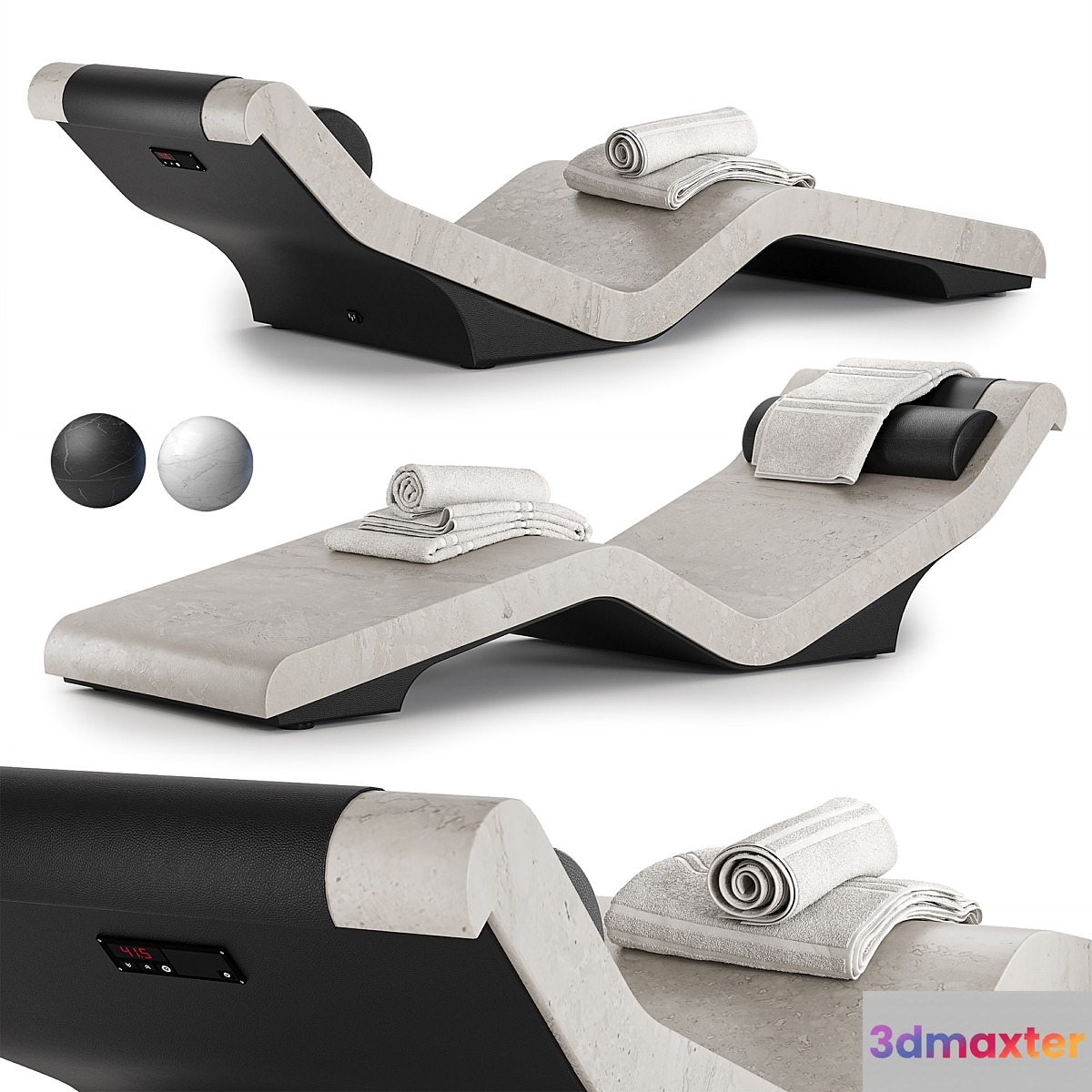 Cleopatra Basico heated pool_spa lounger 3D Max