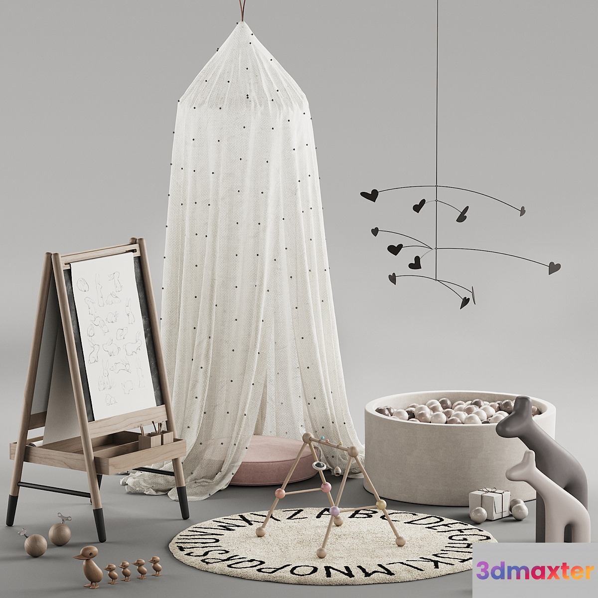 396 Childrens play area 01 toys decor and furniture for kids 01 3D Max