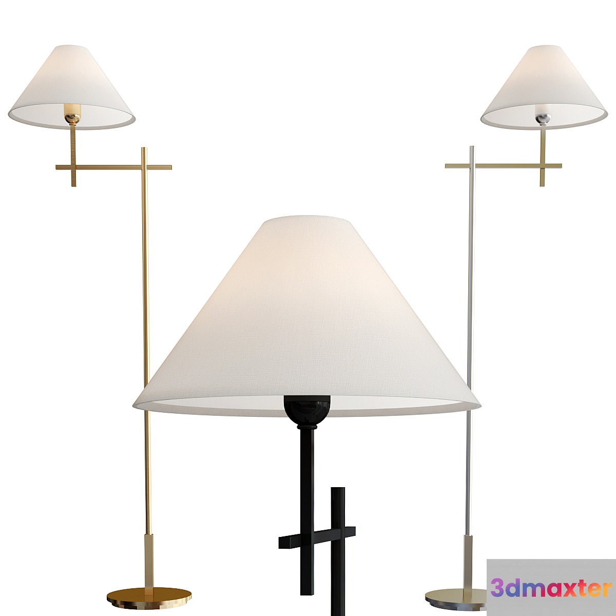 Hackney Bridge Arm Floor Lamp 3D Max