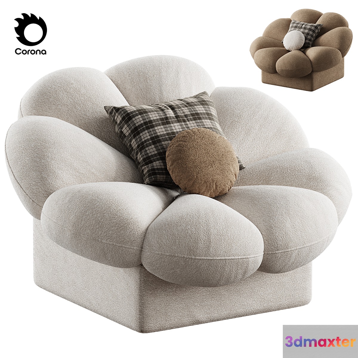 flower shape armchair