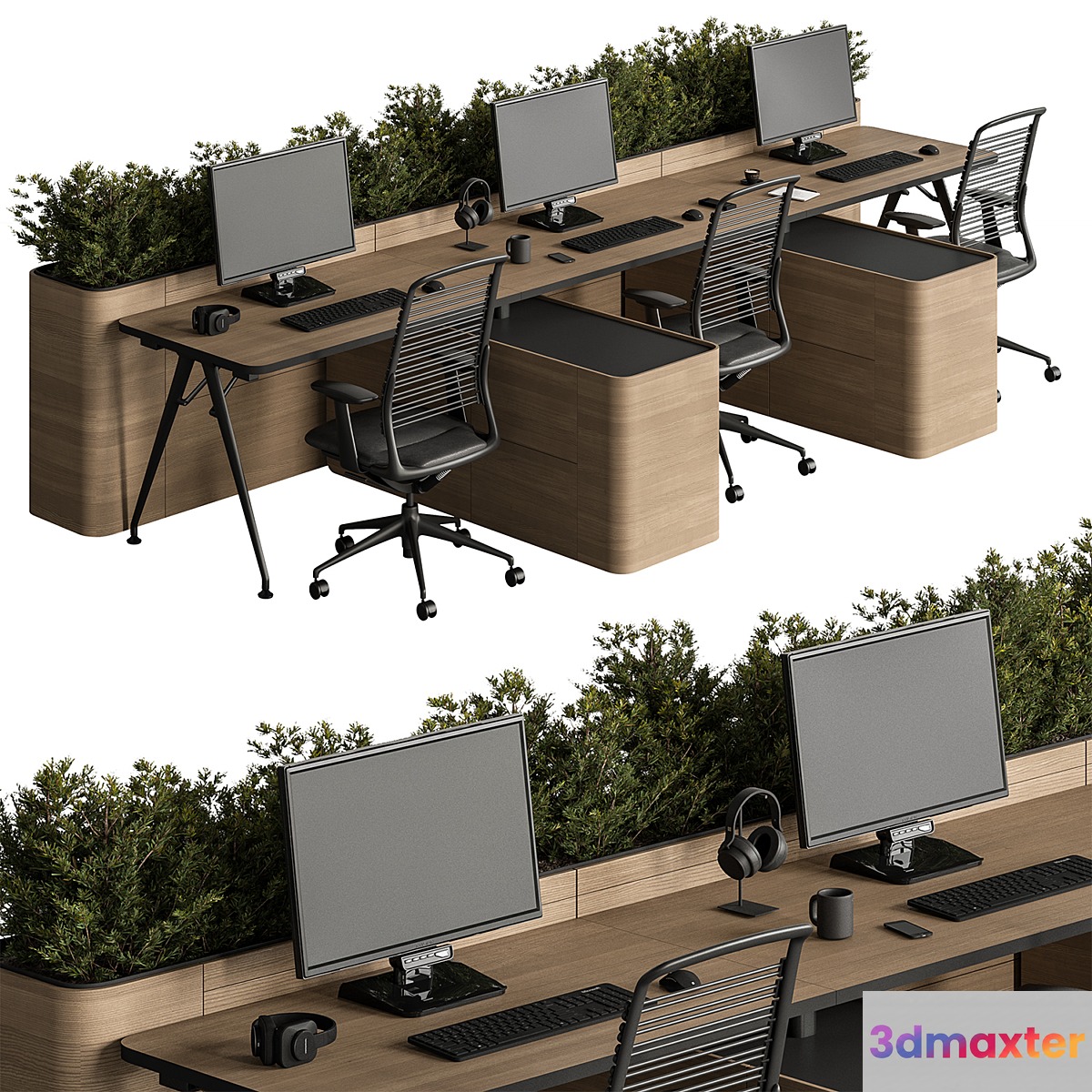 Employee Set - Office Furniture 488 3D Max