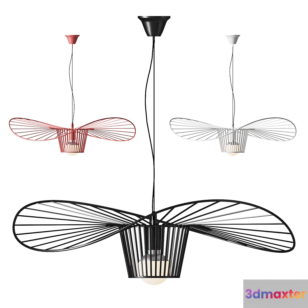 Straw hat chandelier 3D Max
