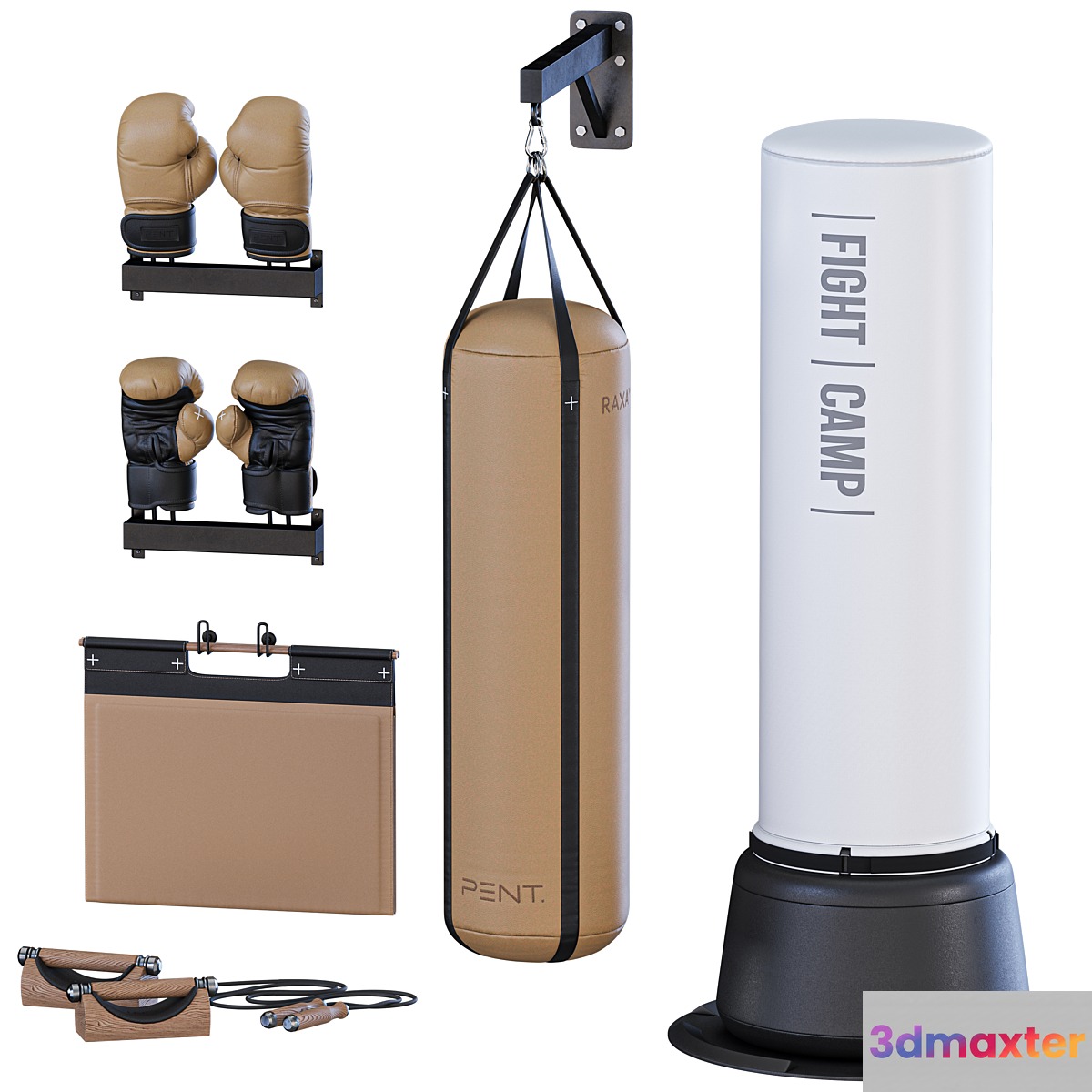 PENT and Fight Camp Boxing Set 3D Max