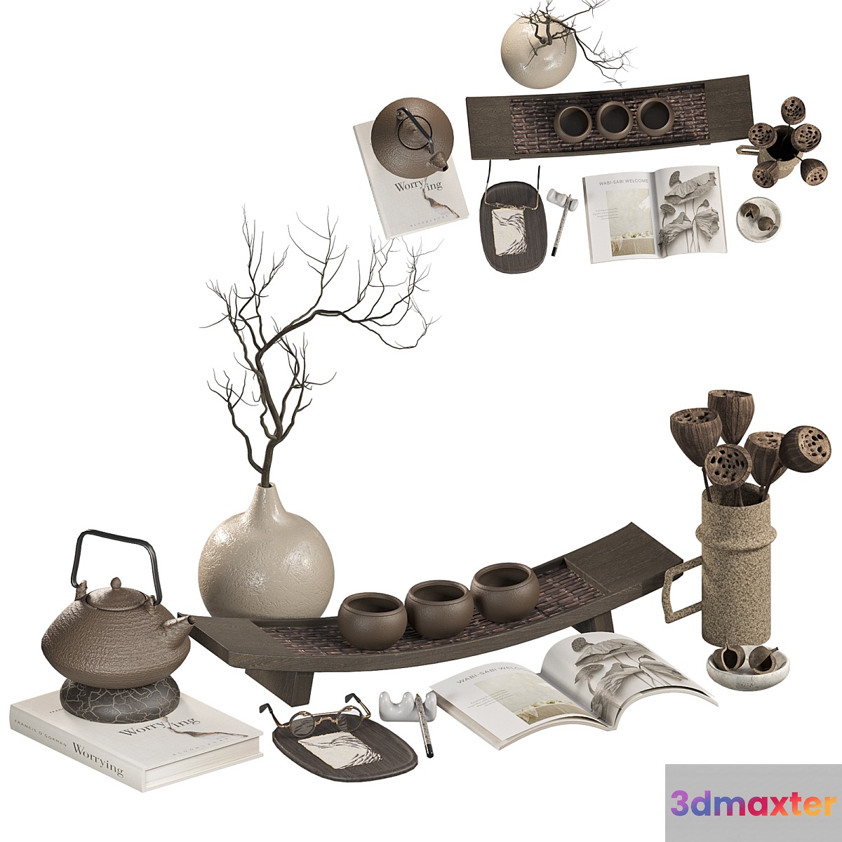 Japandi Decor Set 3D Max