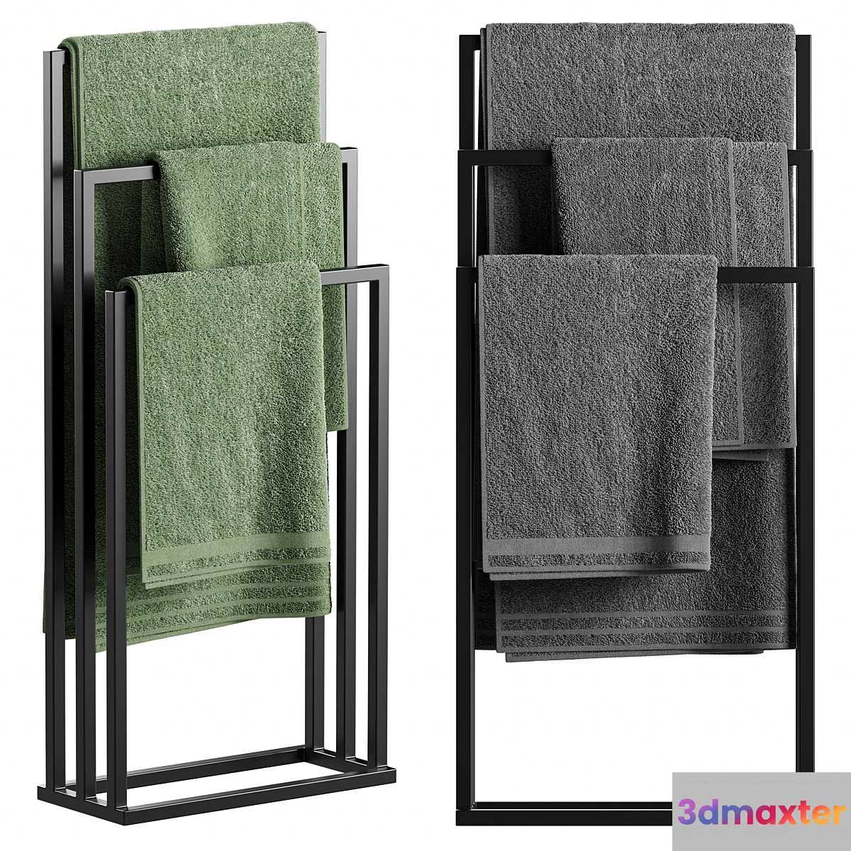 Rack towel holder in Loft style 3D Max