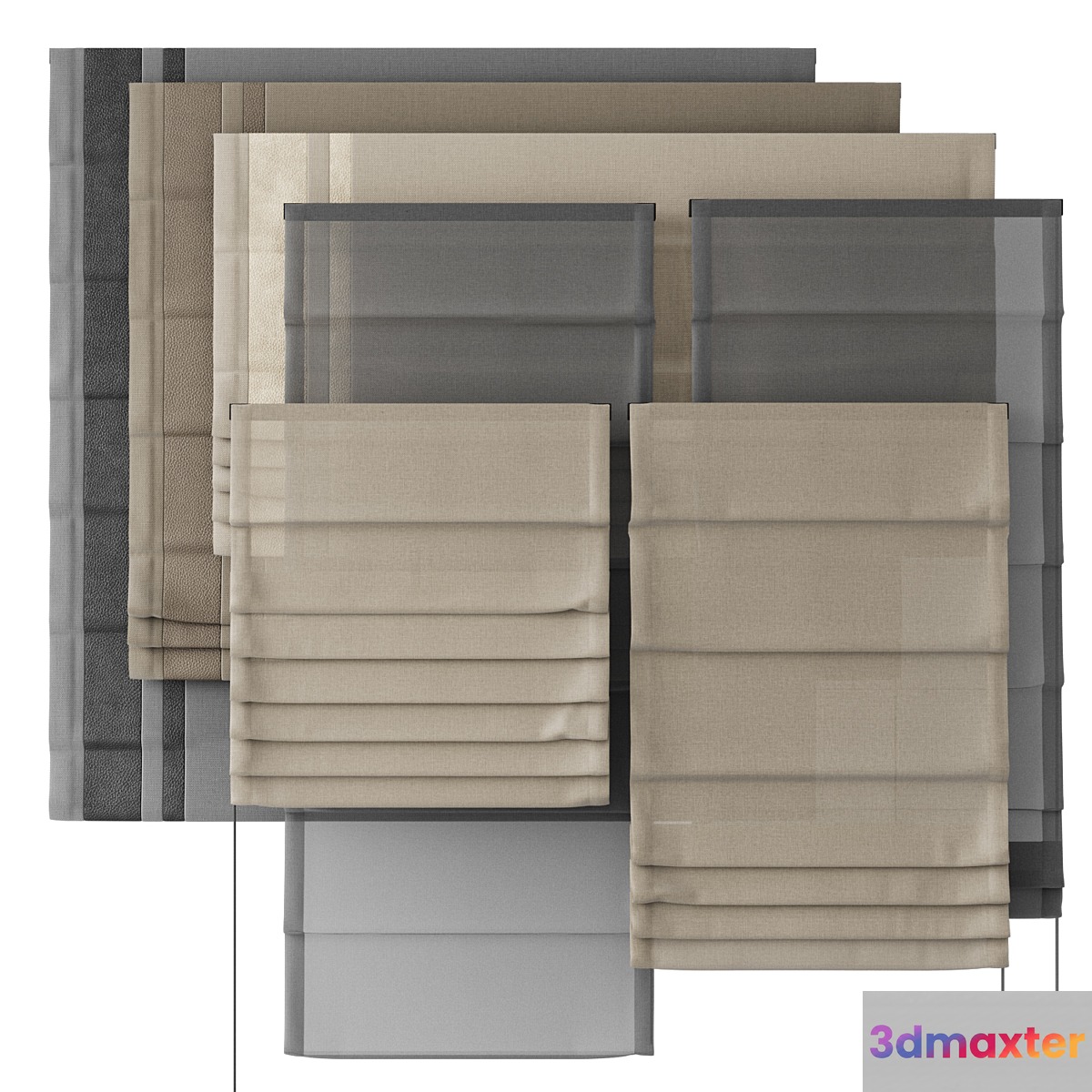 Roman blind wide 1500 (4) 3D Max