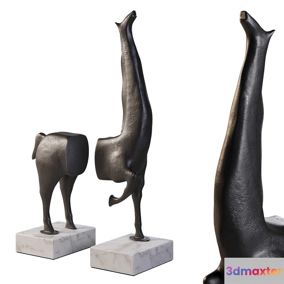 Giraffe sculpture 1 3D Max