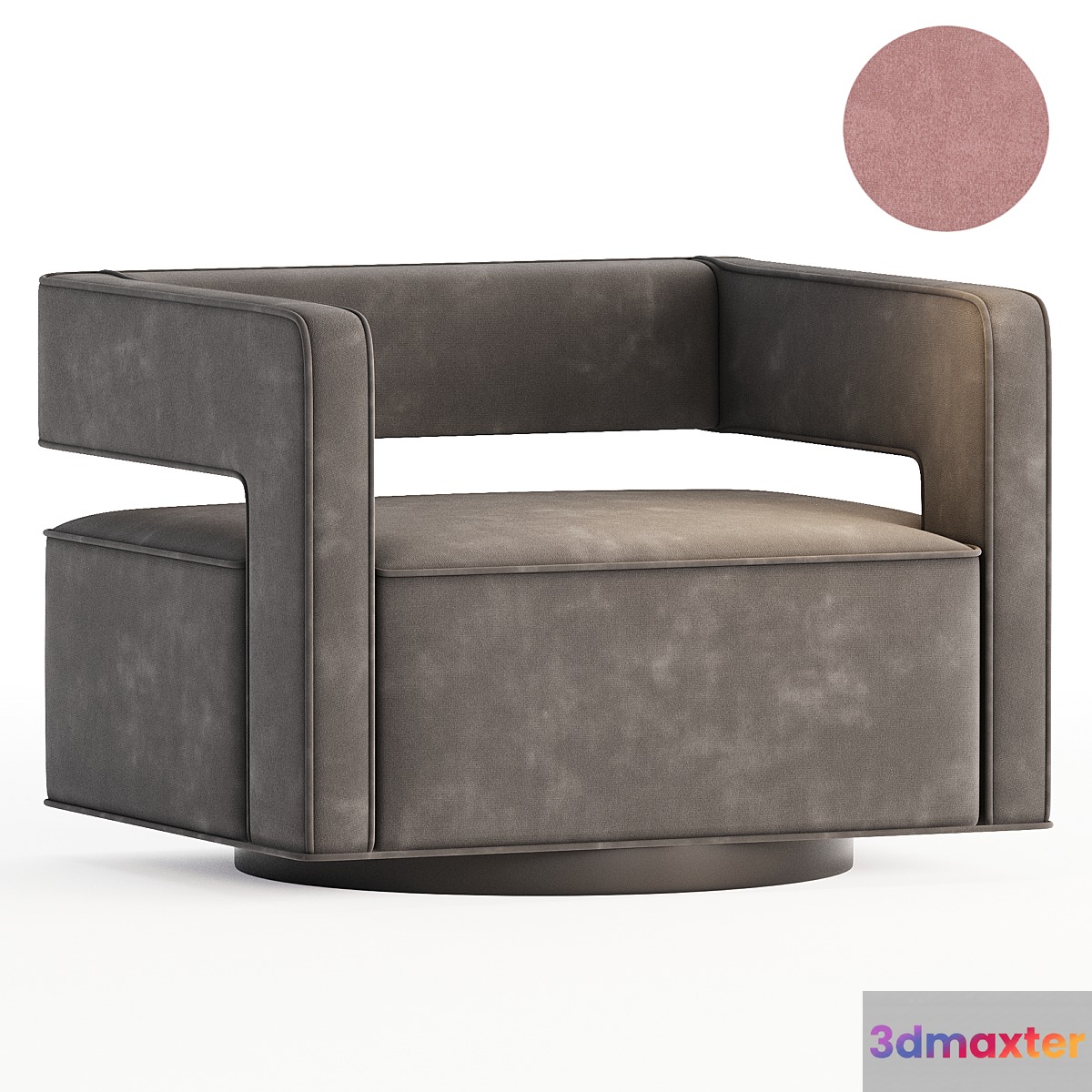 Booth Performance Velvet Swivel Armchair
