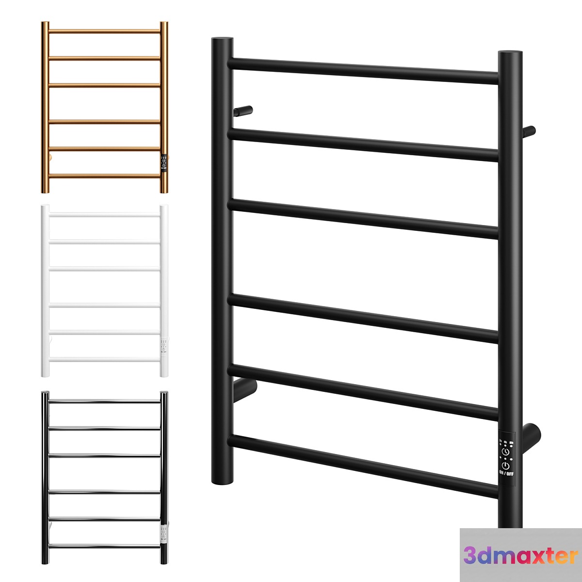 Electric heated towel rail Point Aurora 500x600 3D Max
