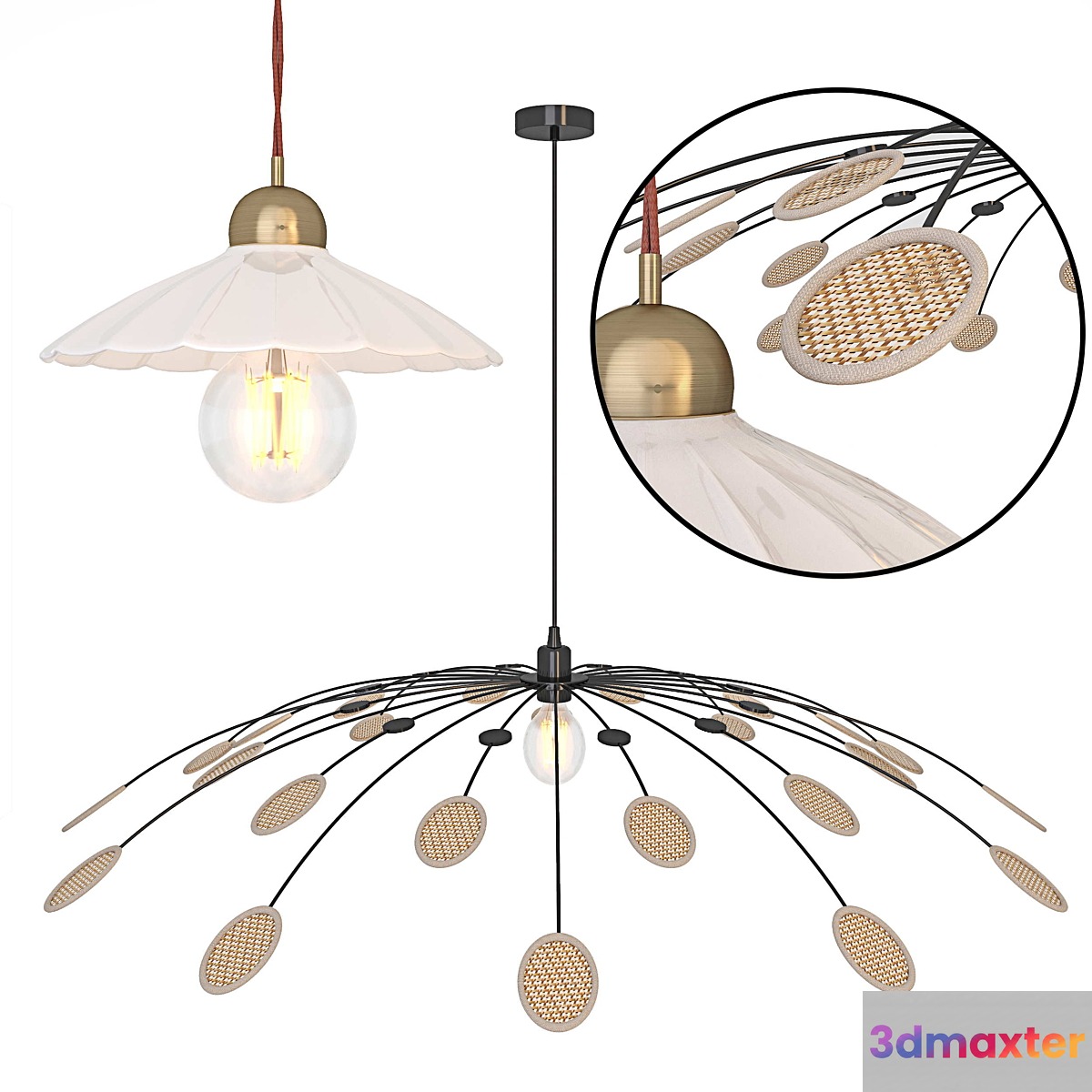 Lamps Festonia Leonie set 3D Max