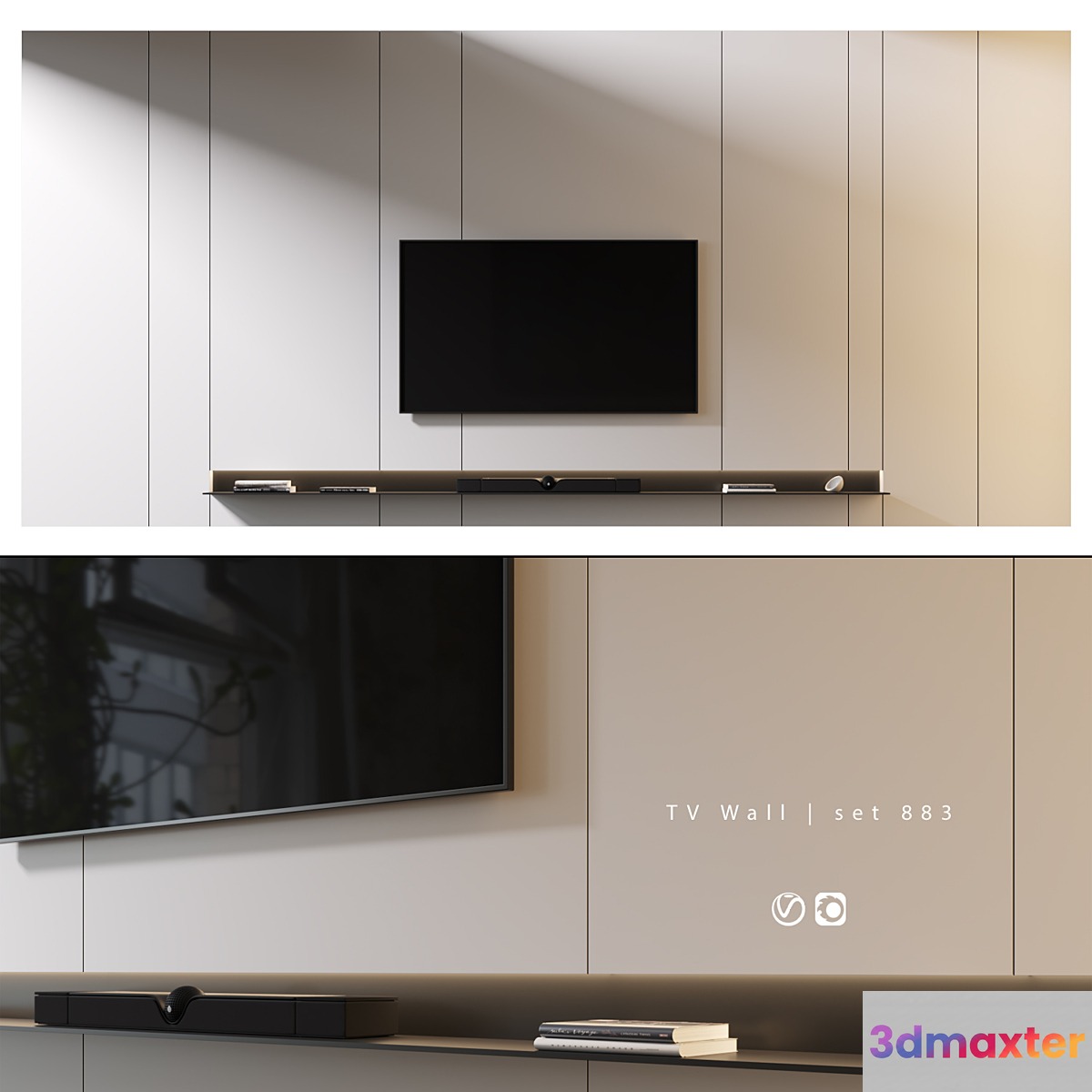 TV Wall | set 883 3D Max