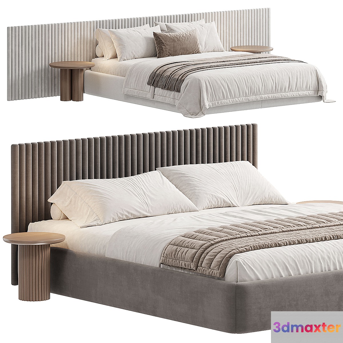 Double bed 2 3D Max