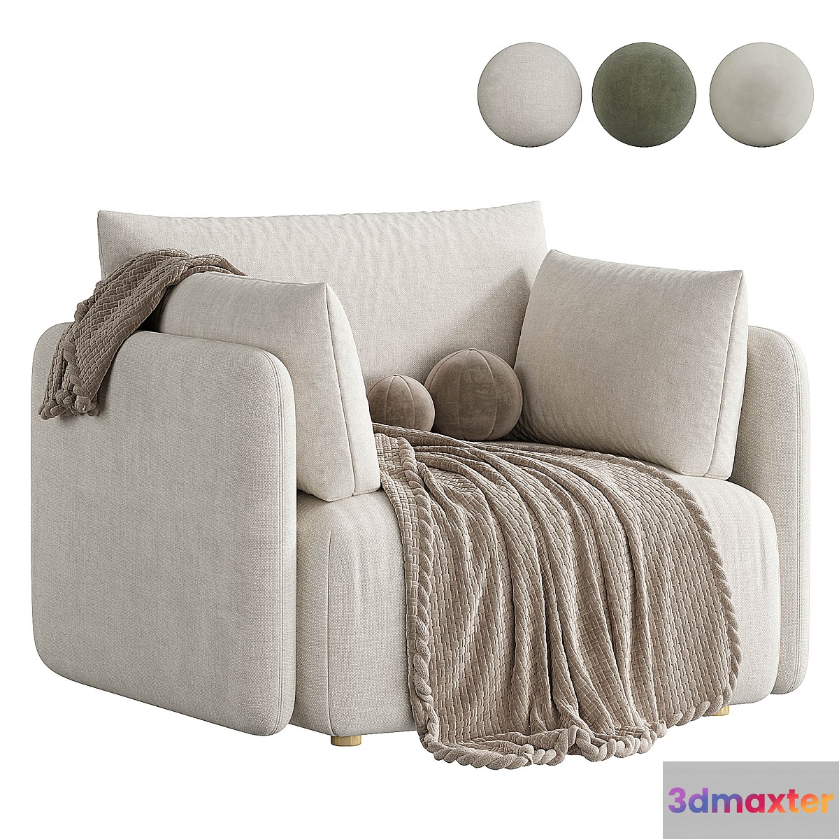 Offset Armchair - No.2 3D Max