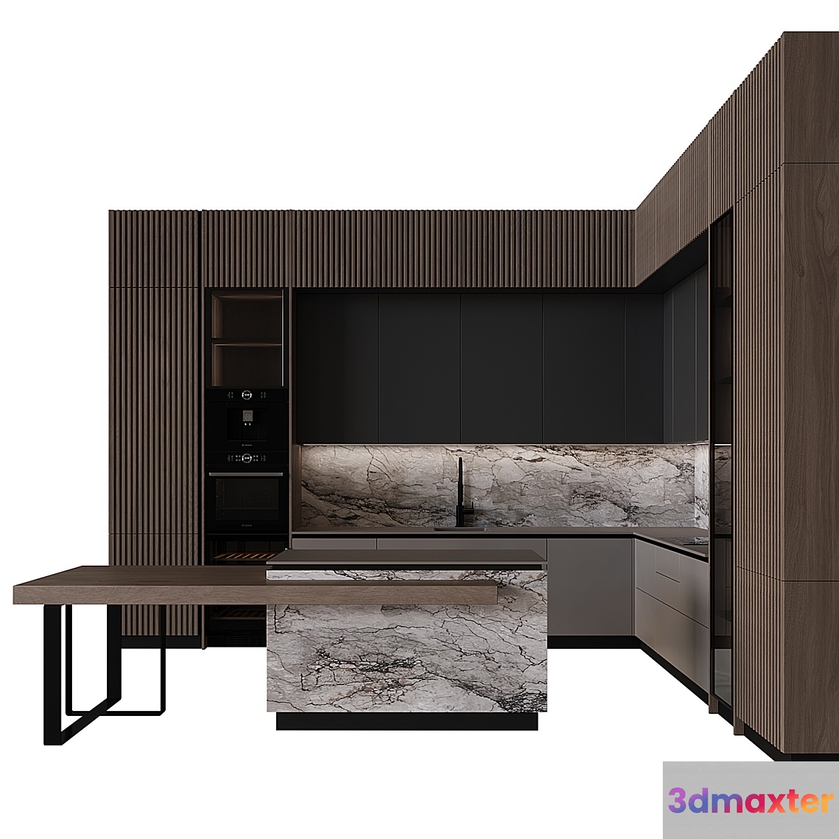 Kitchen in modern style 48 3D Max