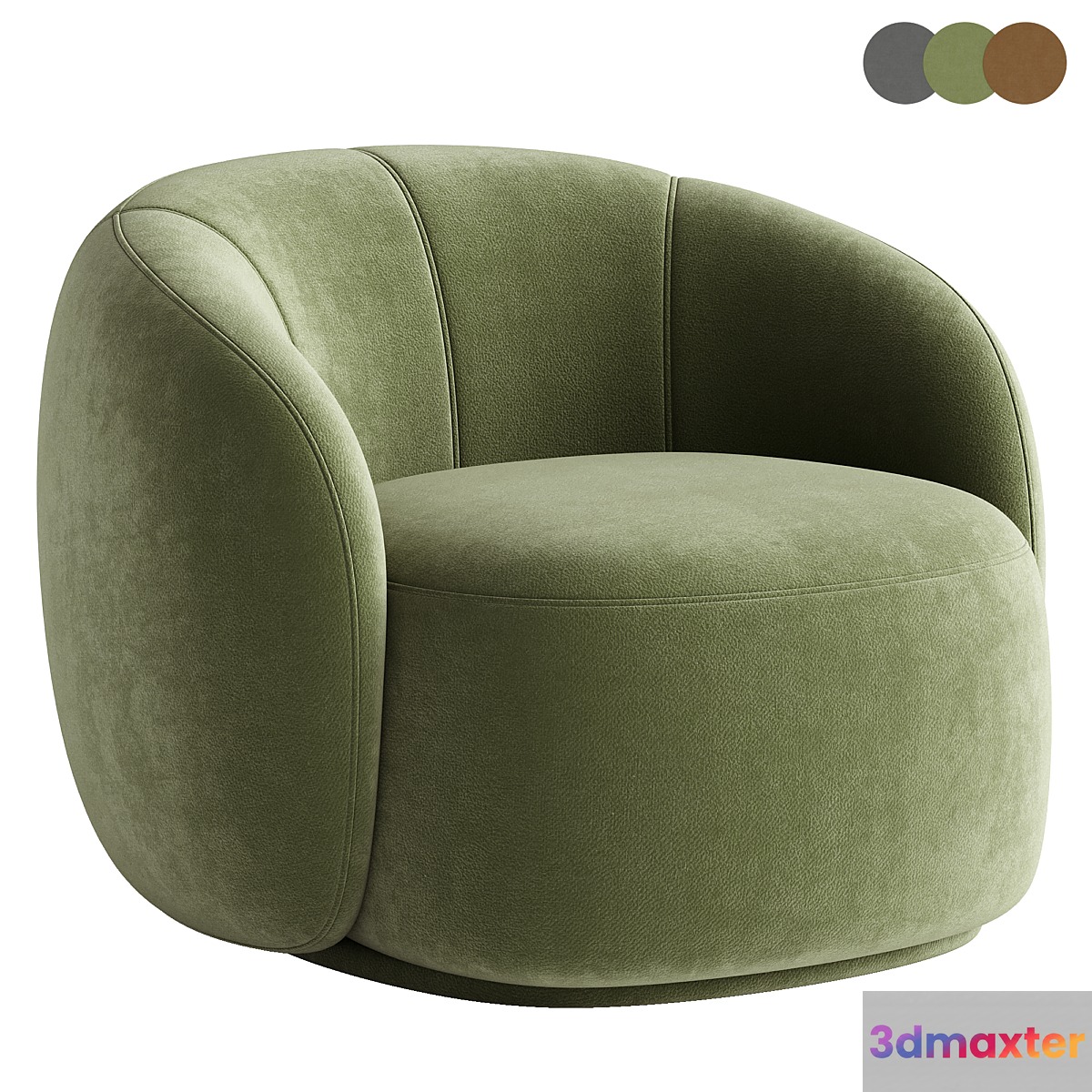 Curved Lounge Chair - Merlot