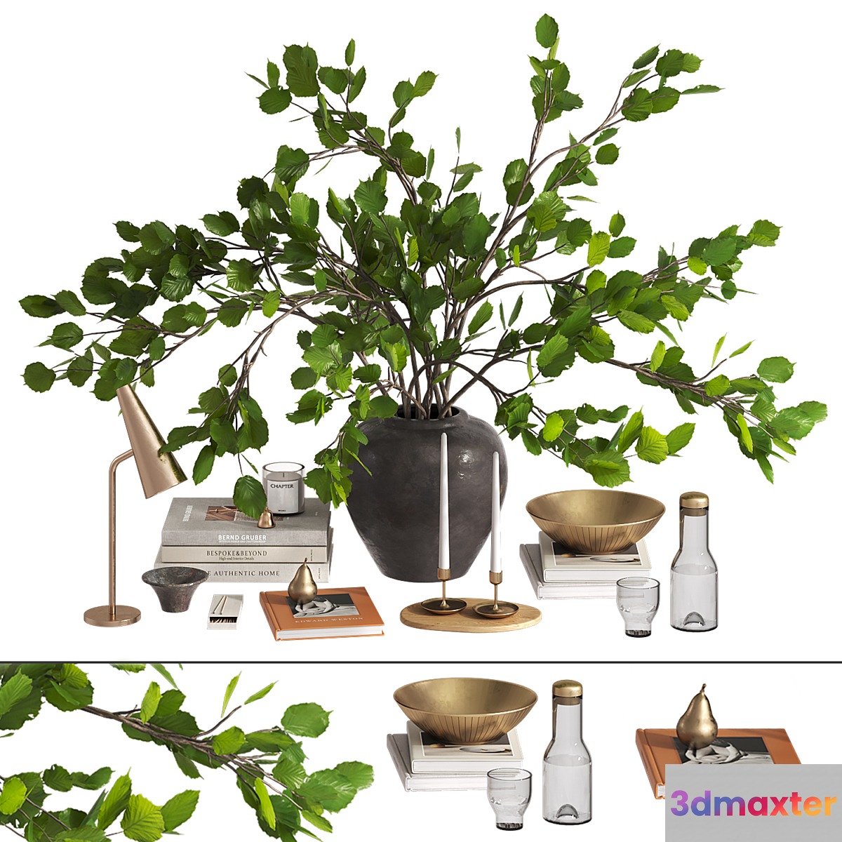 Branches bouquet decorative set 3D Max