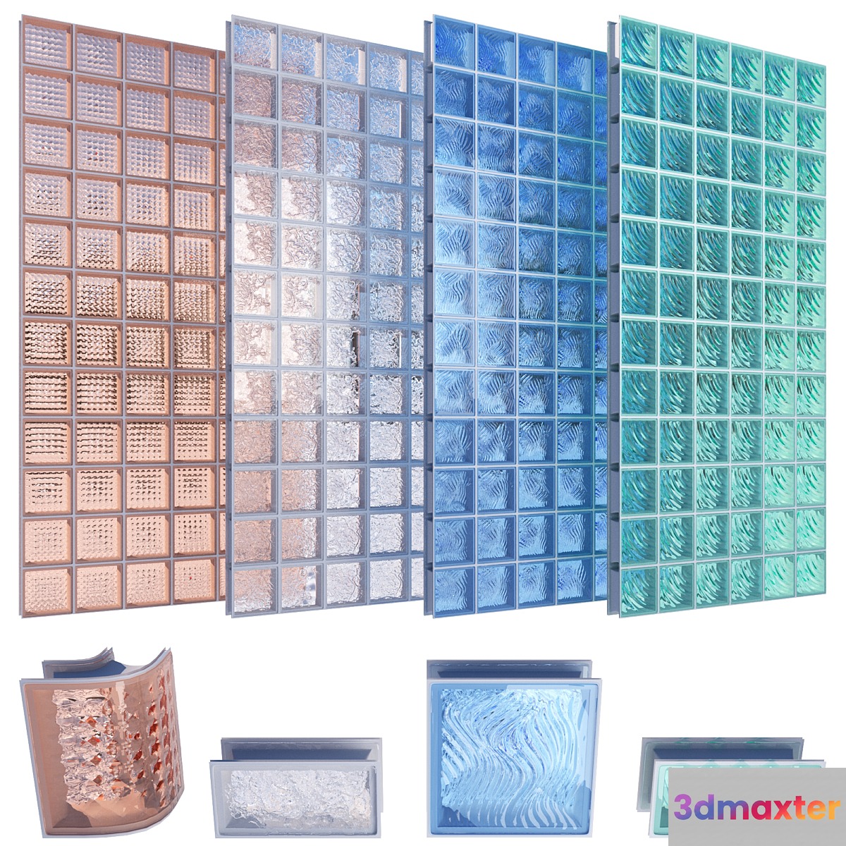 Glass blocks set 02