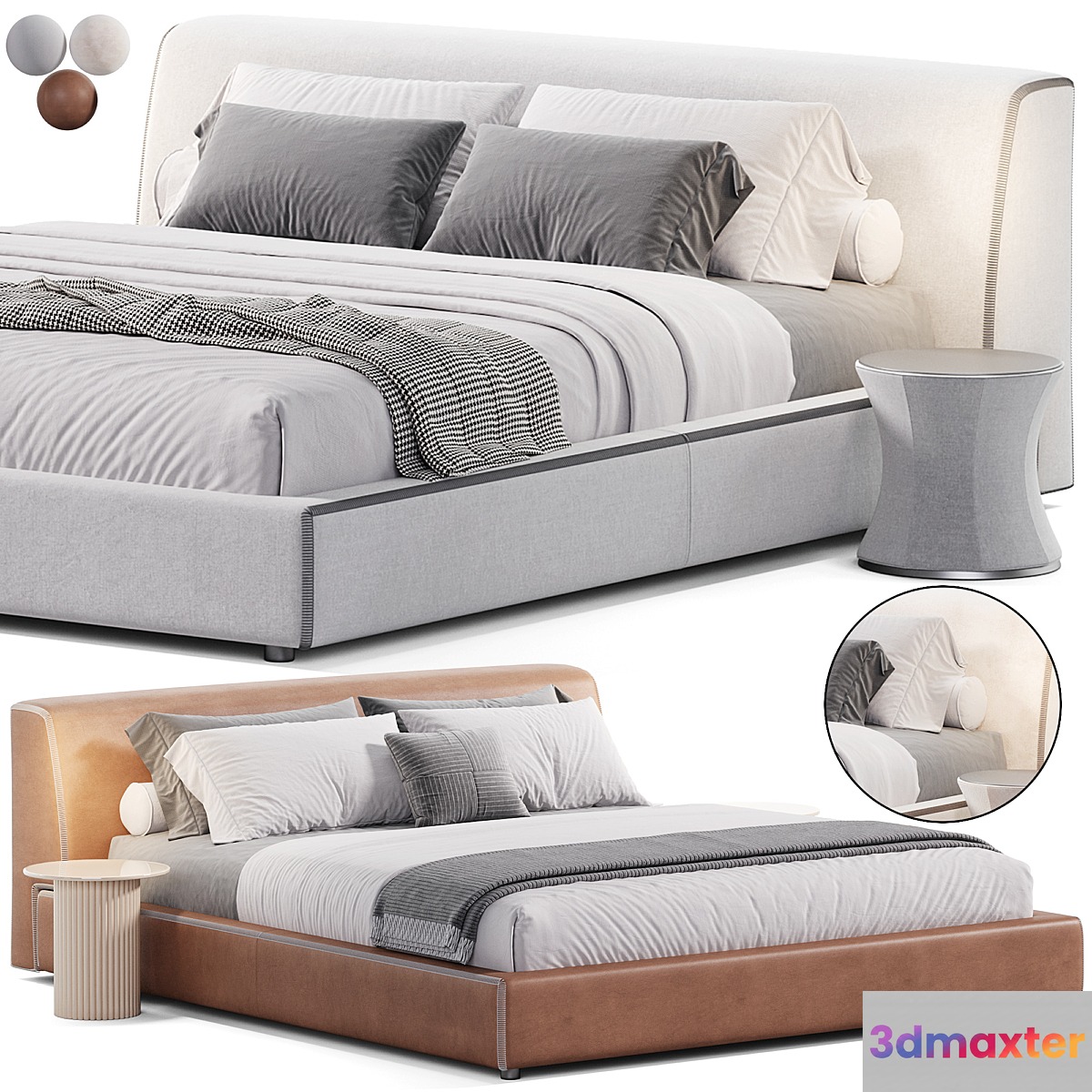 Softland bed by Lema 3D Max