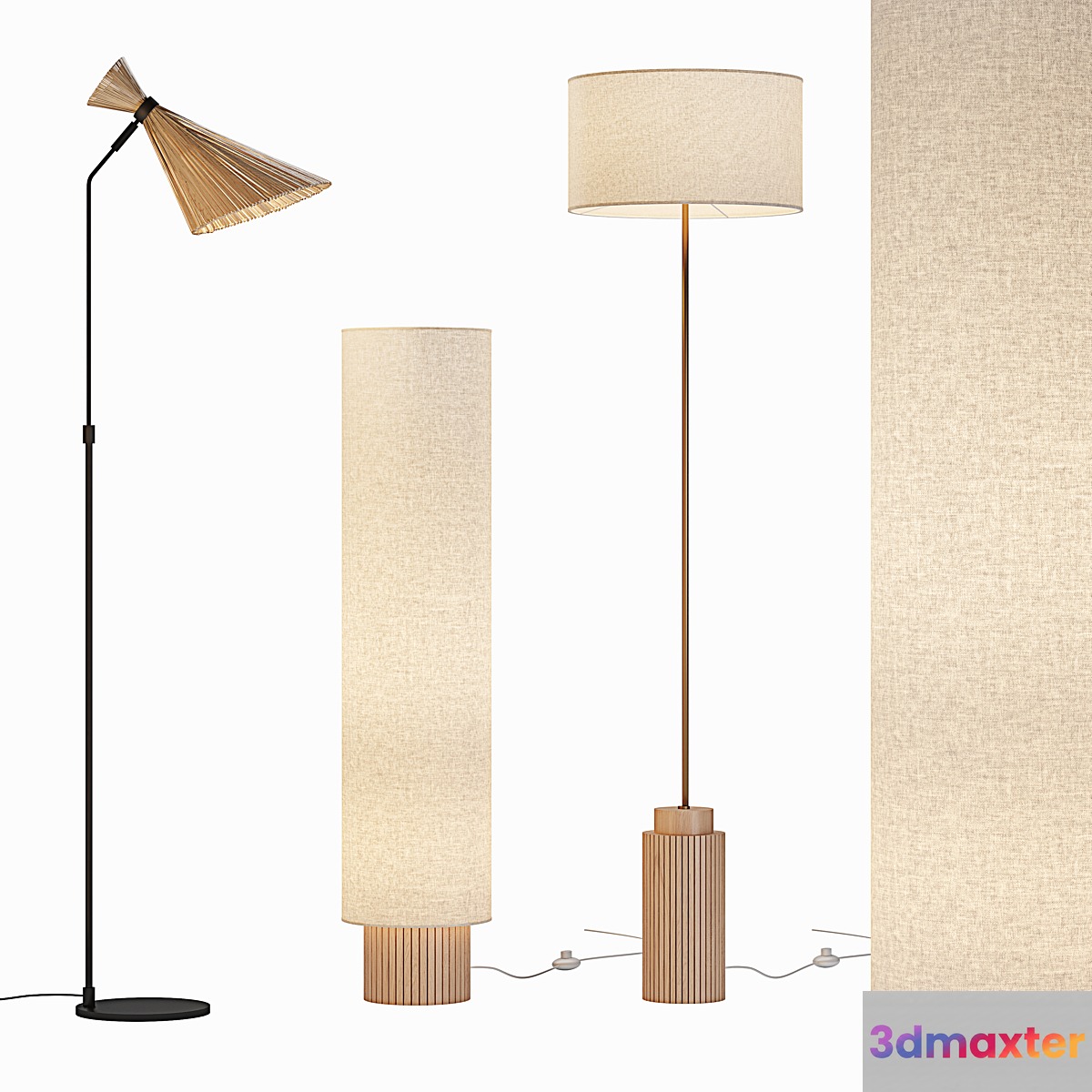 Floor lamps La Redoute set 2 3D Max