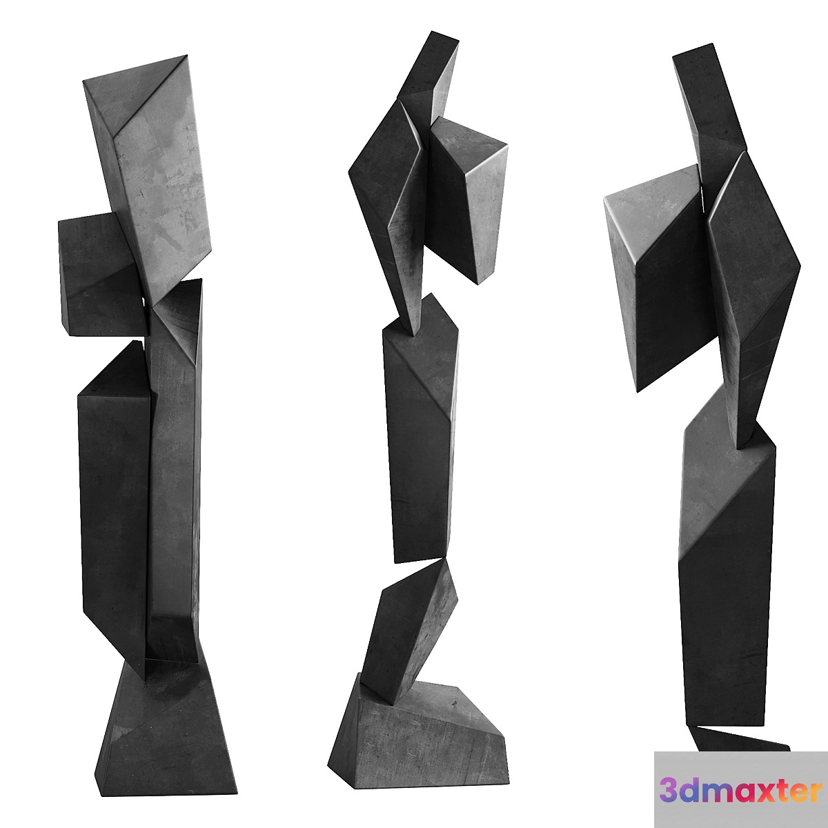 408 interior sculptures 15 minimalistic abstract modern angular artwork 01 3D Max