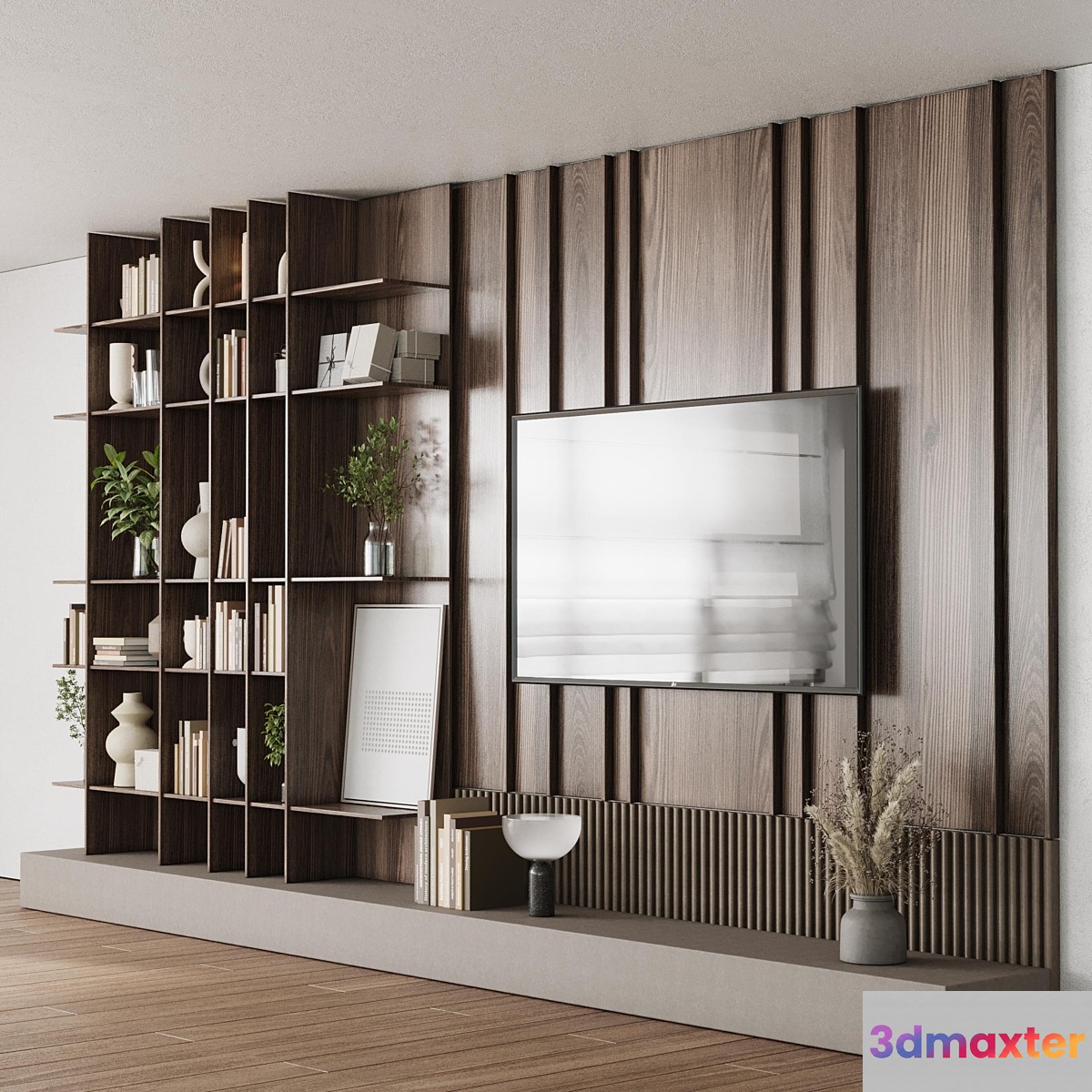 Tv Wall Set 09 3D Max
