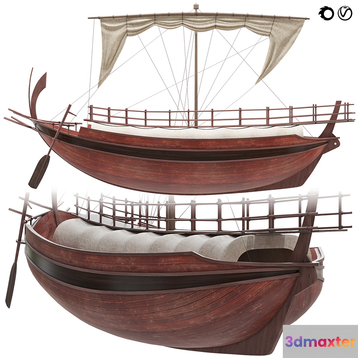 Merchant Greek ship 3D Max