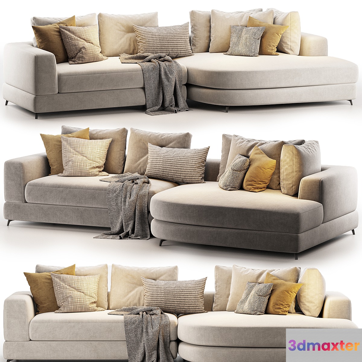 SOFA Moderno RIGHT 3D Max