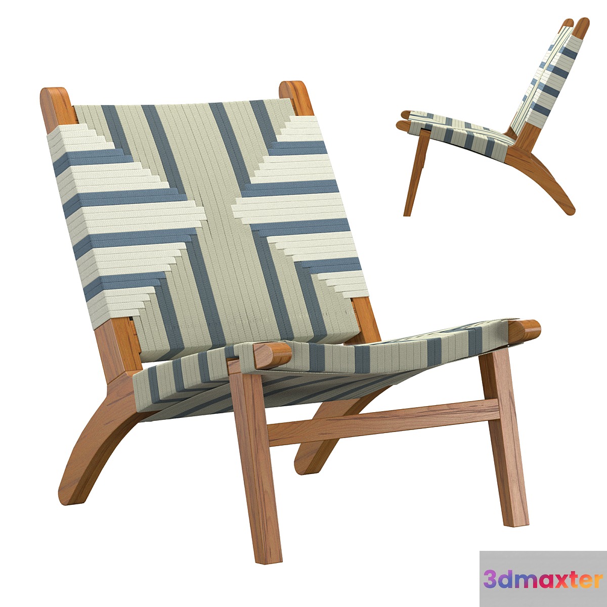 Masaya Lounge Chair Barks Pattern 3D Max