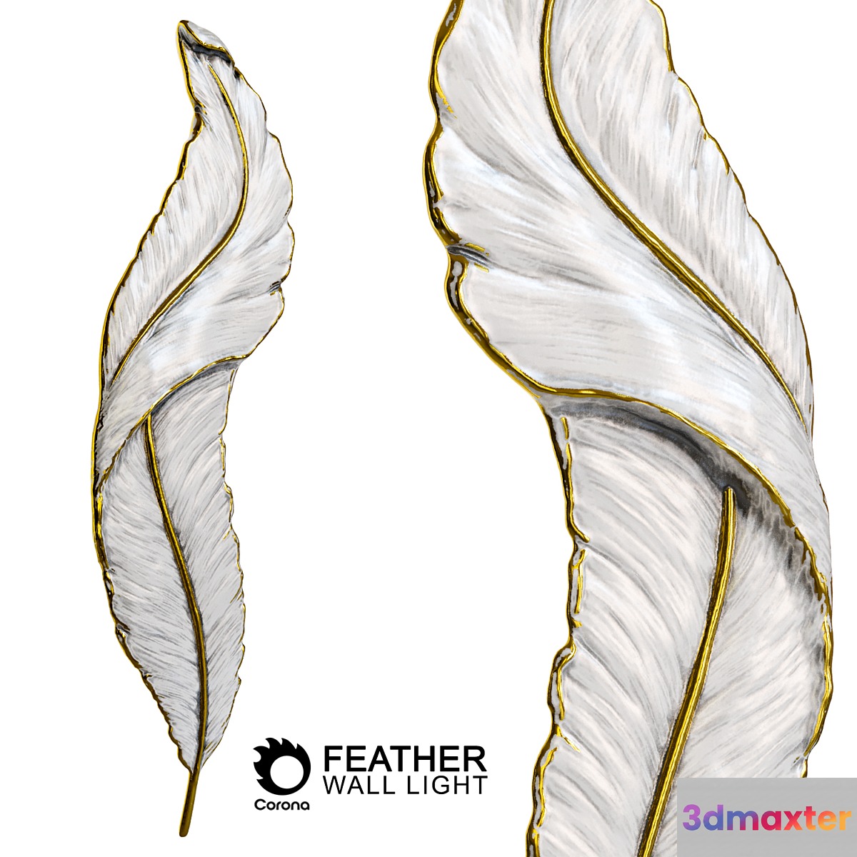 Feather Wall Light - No.2 3D Max