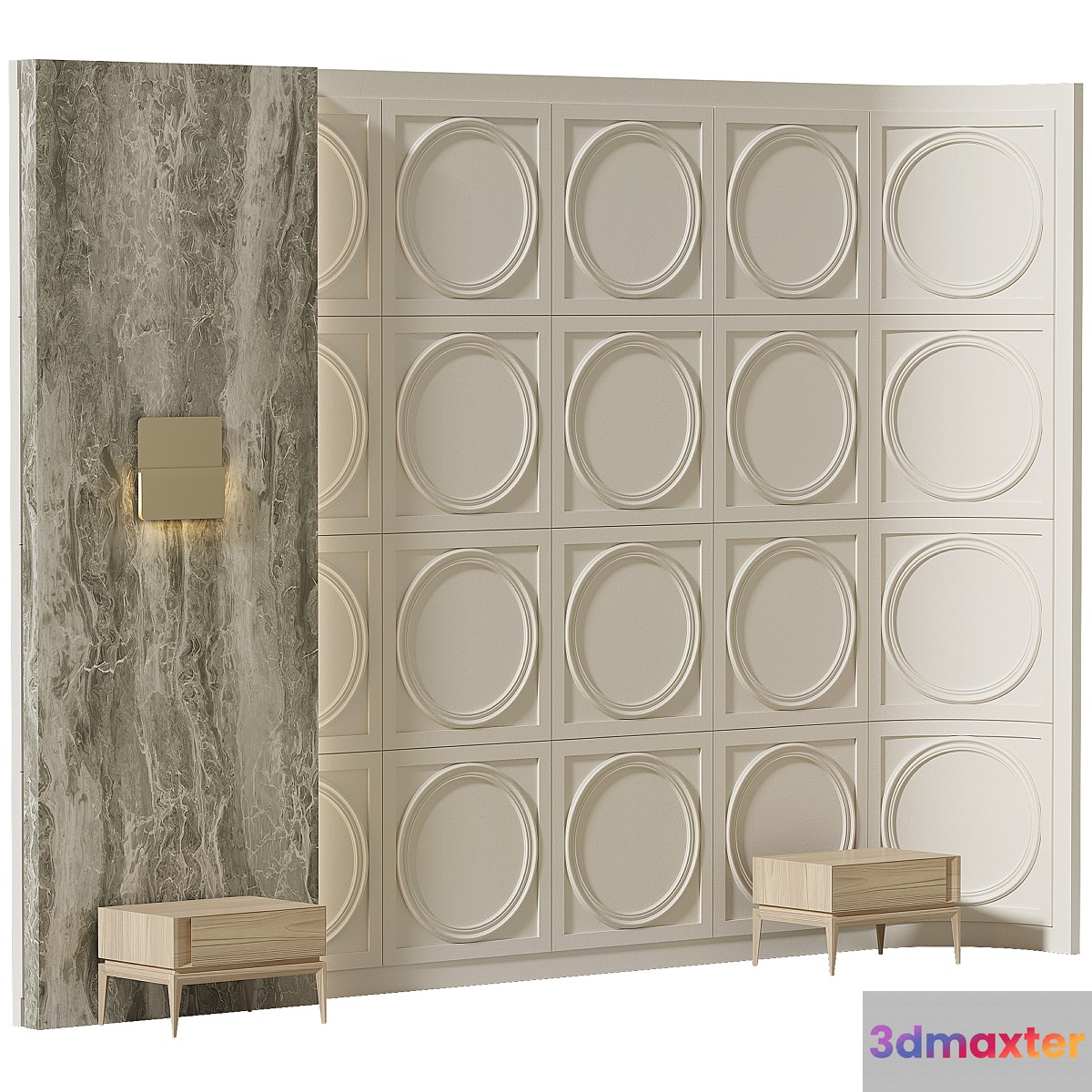 Decorative wall composition 70 - No.2 3D Max