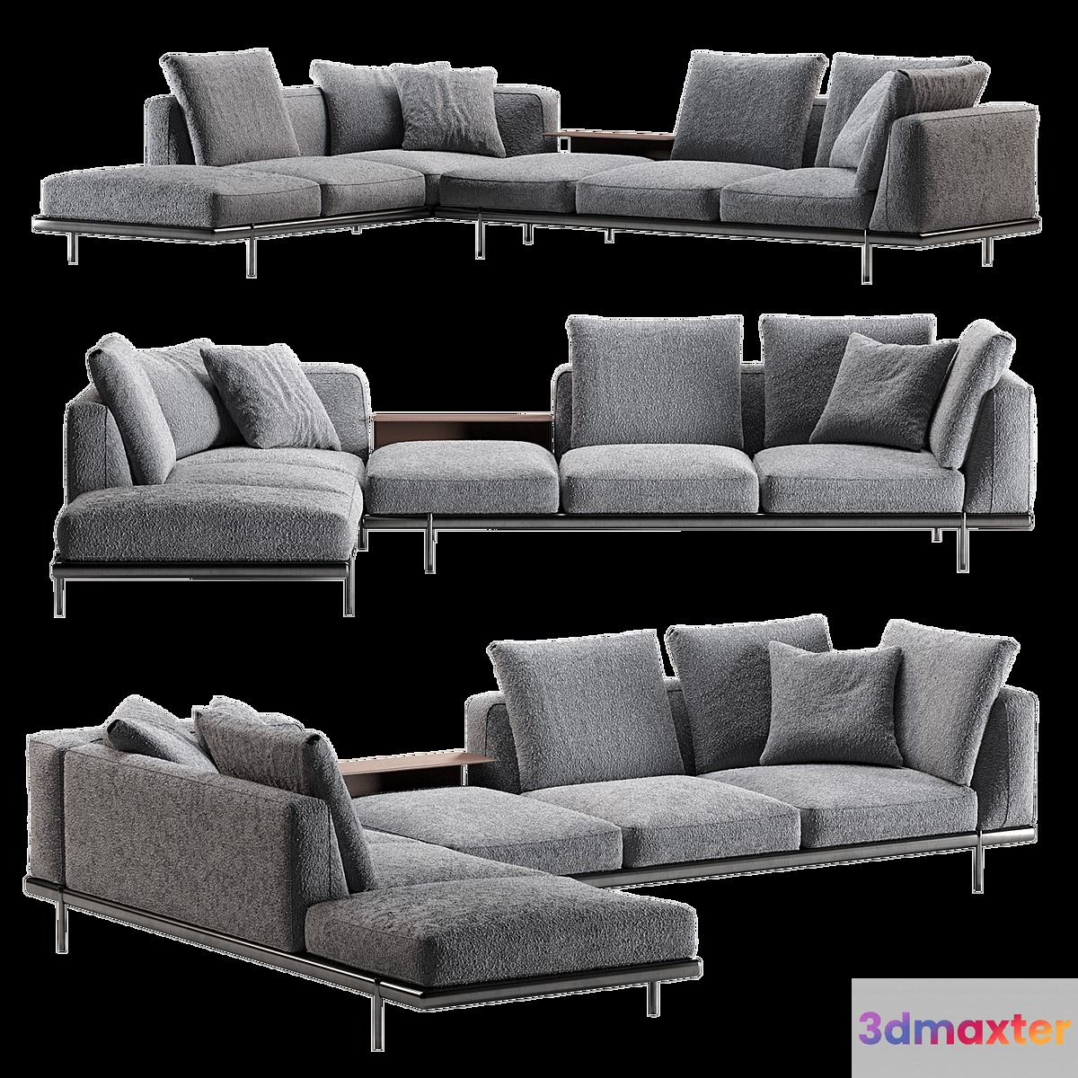 Phil Bonaldo corner sofa 3D Max