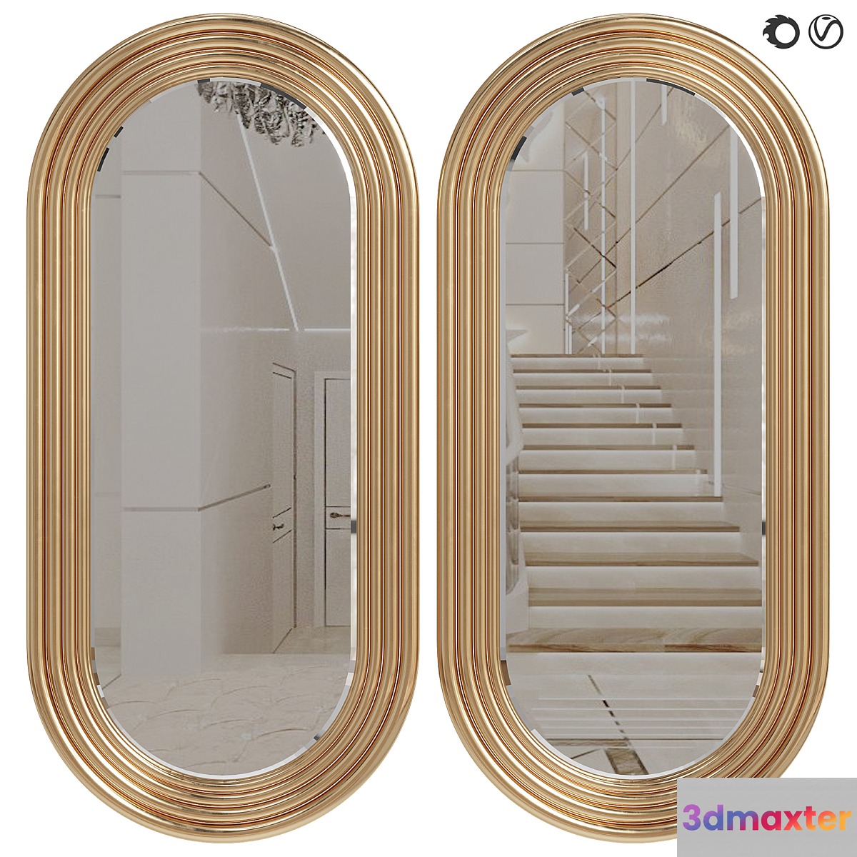 Newton Mirror Boca Do Lobo 3D Max