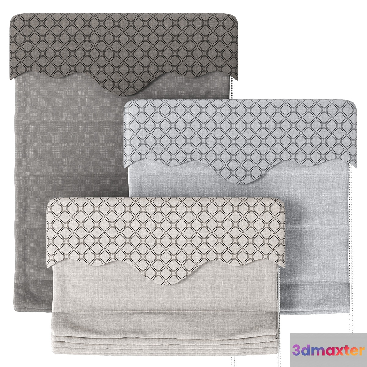 Roman Blind 11 3D Max