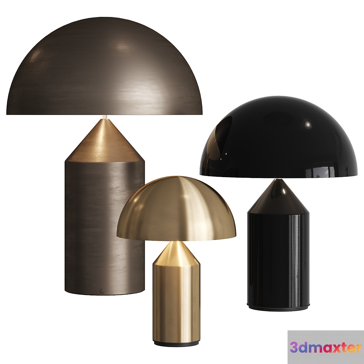 Oluce atollo metal 3D Max