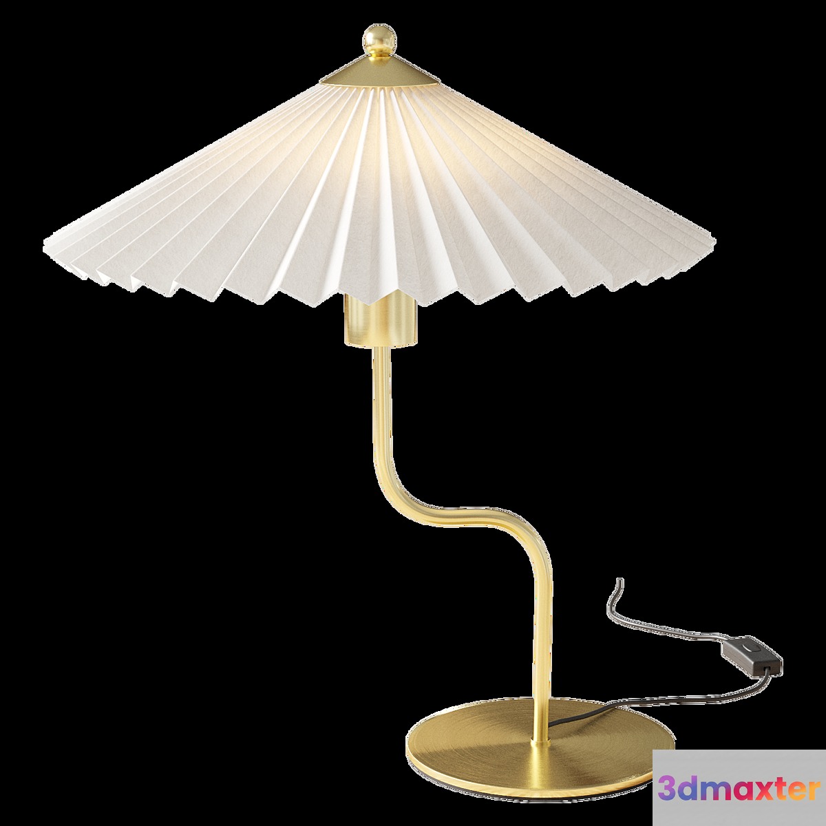 H&M Home Table lamp with pleated shade - No.2 3D Max