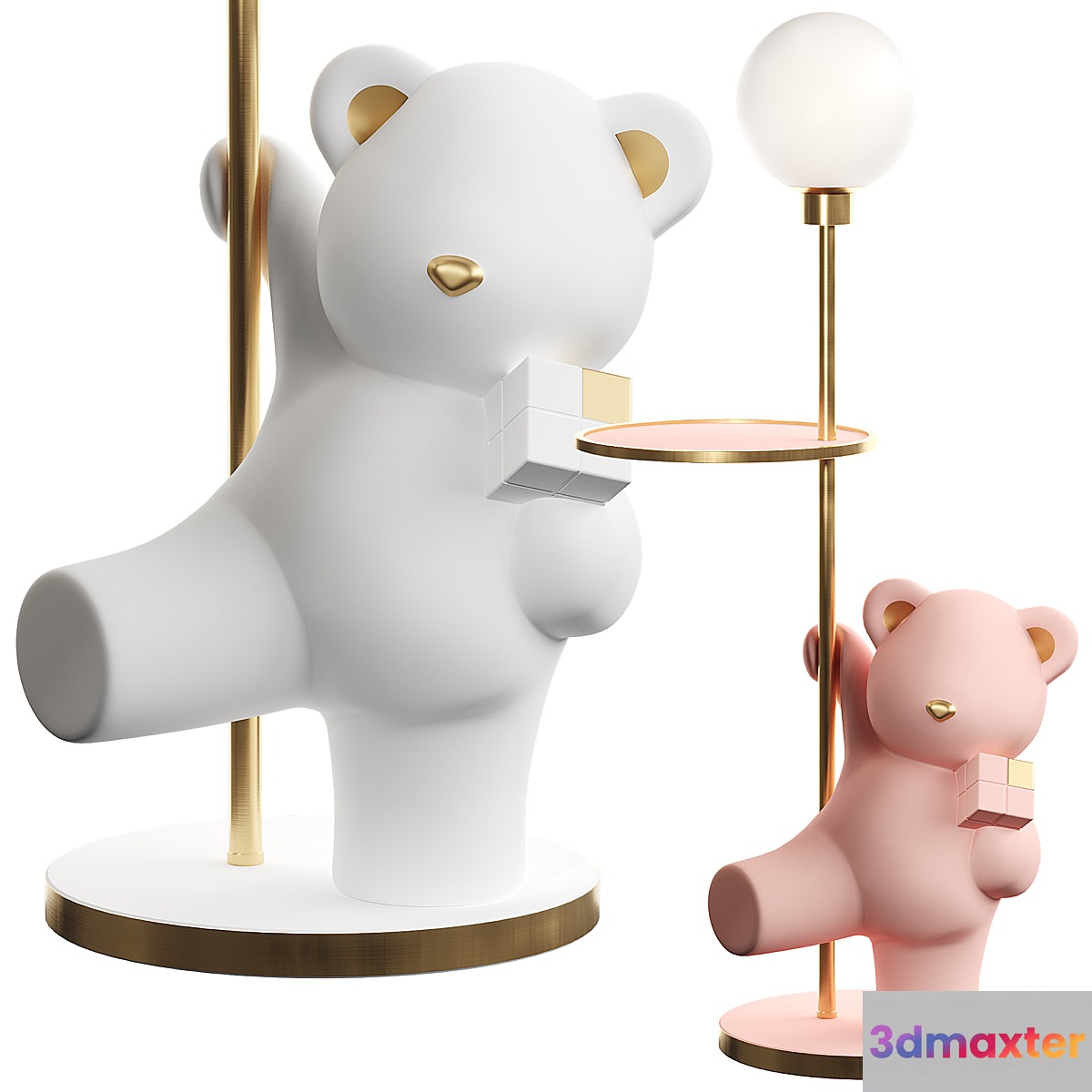 Floor lamp bear cub - No.2 3D Max