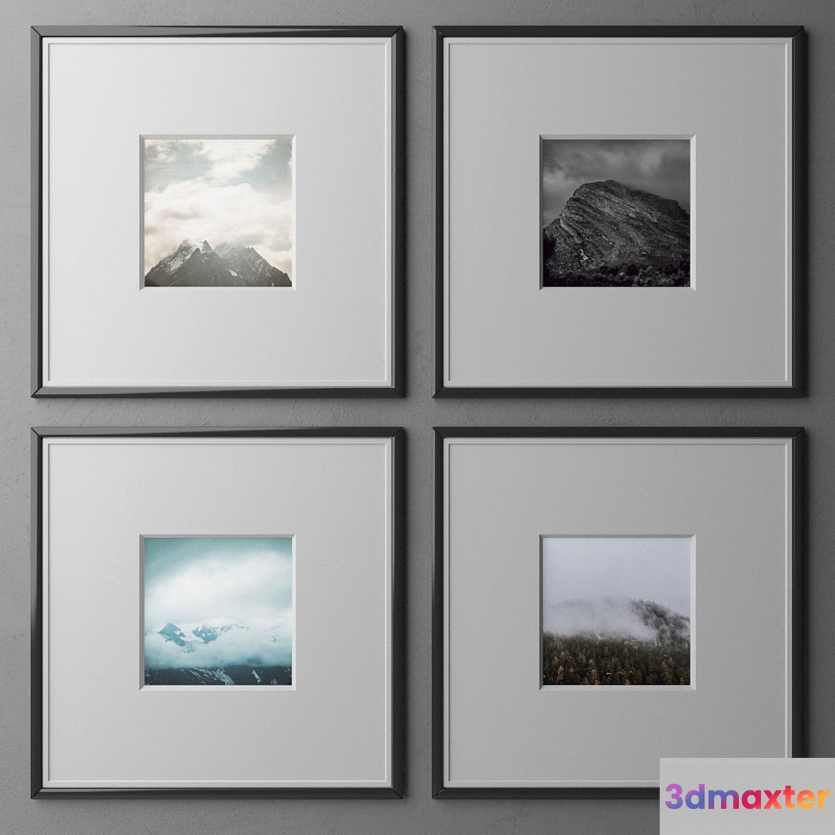 Photo frame with photo - 02-03 3D Max